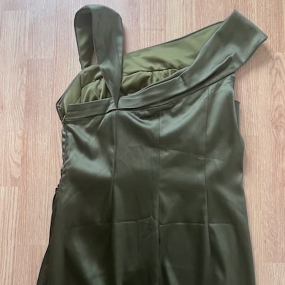 Maggie London Hunter Green Cocktail Dress 12 - Picture 5 of 6